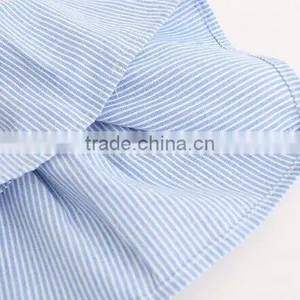 Hot Sale Baby Girl Blue and White Strip Cotton Shirt for Weekday Style thumbnail-5