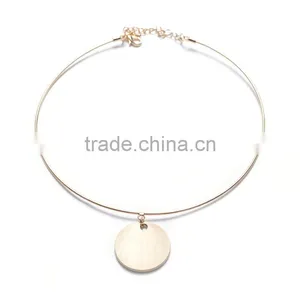 Hot Style Metal Sequins Necklace Jewelry Circular Fashionable Vintage Earrings Collar Wholesale thumbnail-3