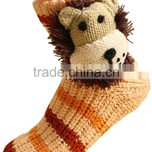 Customized Animal Teen Girl Tube Cartoon Acrylic Sock With Animal Head thumbnail-1