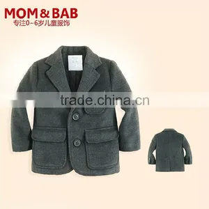 2015 Kids Boys Blazer Wollen Design Fashion Coat Wholesale Boys Coat MOM AND BAB Factory thumbnail-1