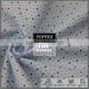 Cotton Elastic Poplin Printed Fabric for Shirt thumbnail-2