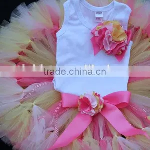 Fashion Baby Girls Party Wear Fluffy TuTu Sets Colorful Tulle TuTu Pettiskirts thumbnail-3