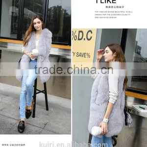 2017 New Faux Fox Fur Vest Coat Sleeveless Thick Warm Solid Regular Fashion Fur Vest For Female Winter Waistcoat Fpc- 466 thumbnail-1