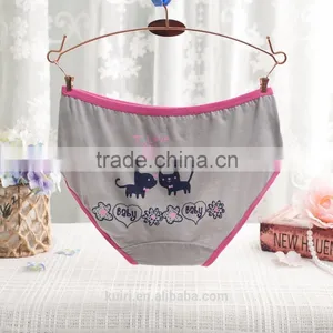 Summer Low Waist Teen Girls Cotton Brief Cute Cats Underwear thumbnail-2