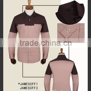 Latest Fashion Style Special Half Contrast Casual Men Cotton Shirts thumbnail-1