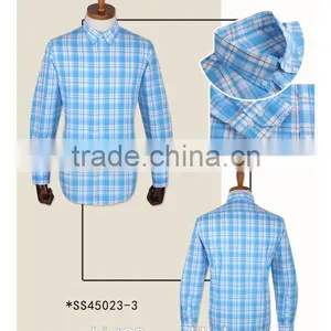 100% Cotton Checked Long Sleeve Button up Collar Made to Measure Custom Mens Dress Shirt thumbnail-5