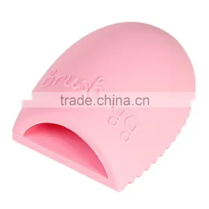 Cleaning Make up Washing Brush Silicone Glove Scrubber Cosmetic Foundation Powder Clean Tools New Pop Brush Egg thumbnail-1