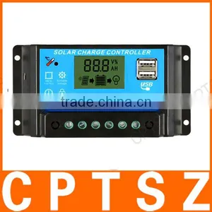 Anself 10A 12.6V LCD Solar Charge Controller PWM Charging Regulator for Solar Panel Lithium Battery Lamp Overload Protection thumbnail-3