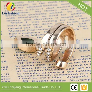 Animal Ring Jewelry For Women Finger Fashion Accessories Retro Gold Green Stone Snake Ring Party Gift thumbnail-4