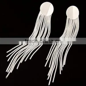 Alloy Contracted Tassels Circular Temperament Gold Earrings thumbnail-3