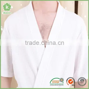 New Arrival Warm Celestial Blue Flannel Hotel Bathrobe thumbnail-5