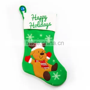 New Merry Christmas Socks As The Holiday Gift , Light Up Christmas Decorative Socks thumbnail-1