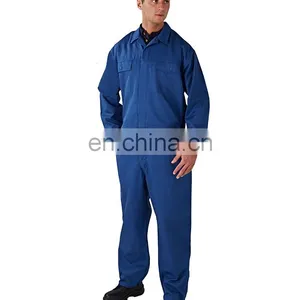 Unisex 100% Cotton Engineering Blue Wear Rough Uniform Workwear With Reflector thumbnail-2