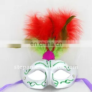 Gold Lace Mask, Goose Feather Mask For Kids/Adults TZ-B02 thumbnail-1