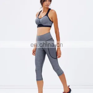 Factory Powershap Knee Capris Wholesale Croped Legging thumbnail-5