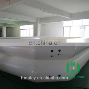 HI Custom Two Layer Cubic White Colored Giant Commercial Outdoor Inflatable Pool for Water Walking Ball,Hand Boat,Bumper Boat thumbnail-2