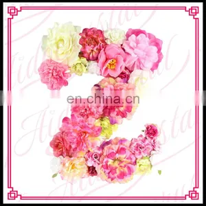 Aidocrystal Luxury Wedding Decoration Blue Green Customized Letters Flower Wall Backdrop thumbnail-4