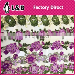 Ningbo-China Polyester Lace Embroidered Eyelet Flower 3d Lace thumbnail-5