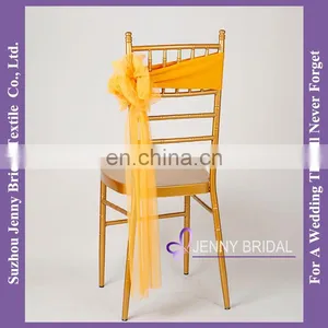 SH091AA Organza Ribbon Stretch Band Organza Chair Sash With Stretch Fabric Band thumbnail-3