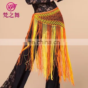 Tribal Long Tassel Multy Colors Belly Dance Hip Scarf Y-2038# thumbnail-2
