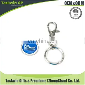 Promotion Custom Trolley Coin Keyring Shopping Trolley Coin Keyring Cheapest Trolley Token Coin Keyring thumbnail-1