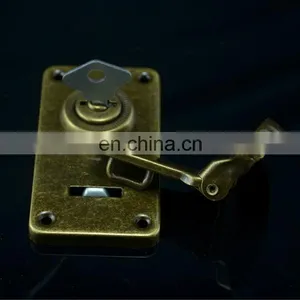 Custom Made Antique Bronze Travel Vanity Luggage Hasp Locking Case Latch With Key thumbnail-4