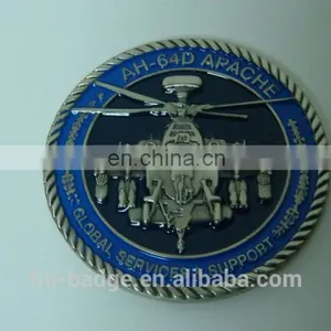 China Factory OEM Double Side 3D Challenge Coin, 3D Silver Airplane Challenge Coin, Collection Coin Brass Stamped Soft Enamel thumbnail-1