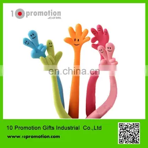 Silicone PP Creative Stationery Ballpoint Pen/colorful Gestures for Children Study thumbnail-1