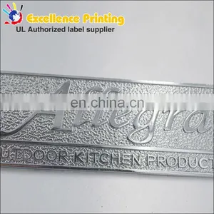 Custom Metal Aluminum Nameplate Brushed Embossed Logo Badge Emblem thumbnail-5
