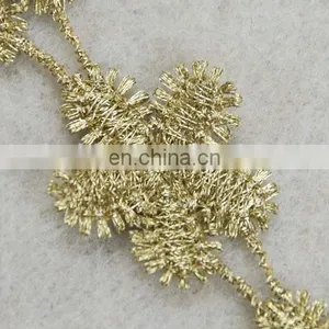 Top Hot Design Fashion Flower Gold Lurex Tape for Wholesale Trim thumbnail-2