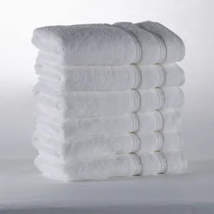 Eliya Luxury Banded Hotel Towel |bath Towel Embroidery Company Logo thumbnail-1