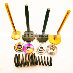Forged Process Quality INTAKE EXHAUST VALVE SET 32V FOR Toyota LEXUS LX470 UZJ100R 2UZ-FE 1UZ 3UZ 4.7L V8 Gold Ti Retainers thumbnail-2