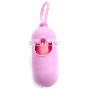 Pill Shape Dispenser Portable Pet Dog Waste Bag With Dispenser Dog Poop Bag thumbnail-6