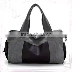 2016 Wholesale Large Capacity Unisex Leisure Canvas Travel Bag Backpack Shoulder Messenger Bag thumbnail-3
