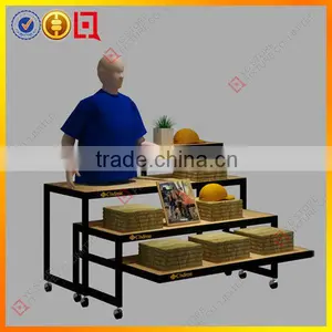 Moveable Clothes Promotion Display Counter With Wheels thumbnail-1