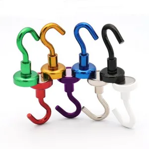 Colorful Strong Heavy Duty Magnet Hook Neodymium Swivel Magnetic Hooks Magnet thumbnail-2