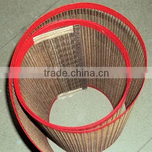 Systems 1*1/2*2/4*4/10*10 Hole Teflon Fiberglass Belt Brown With Bull Nose Joint High Temperature Made in China thumbnail-1