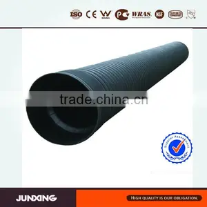 HDPE100 Anti Corrosion Twin Wall Corrugated pe Pipe Dn200 to Dn800 SN4 SN8 thumbnail-1