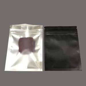 3*4 Inches Three Side Seal One Side Metallic Foil Mylar One Side Clear Snack Package Bags With Zipper thumbnail-3