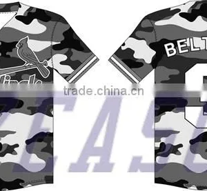 Long Sleeve Baseball T Shirt,Custom Sublimatio Camo Baseball Jerseys thumbnail-2