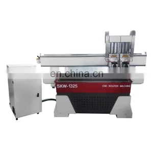 SENKE High Efficiency 3-Axis CNC Wood Fitting Cutting Machines With Double Heads thumbnail-1