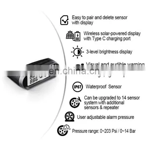 Manufacturer Solar Truck Tyre Pressure Monitoring TPMS With 6 Tyre thumbnail-2