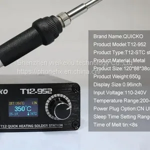 QUICKO T12 STC OLED Soldering Station With T12 Electronic Welding Iron Tips Handle thumbnail-1