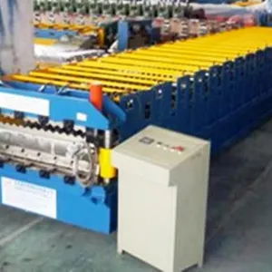Corrugated Panel Standing Seam IBR Roof Sheets 2 Profiles in 1 Machine Double Layer Roll Forming Machine thumbnail-2
