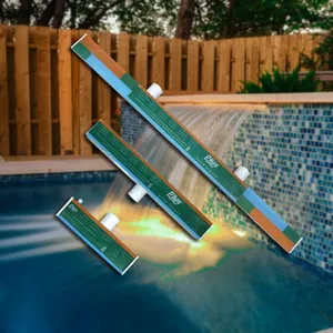 Pikes Swimming Pool Water Descent Waterfall Fountain With Valve LED Lights WD300-25-LED thumbnail-1