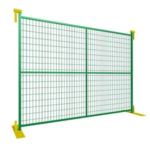 Customized Galvanized Outdoor Portable Metal 6 Feet * 10 Feet Canada Style Base Construction Site Temporary Fence Panel thumbnail-1