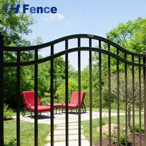 Decorative Steel Security Fence Panels With Wrought Iron Design for Outdoor Use thumbnail-1