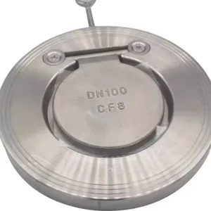 GOST 304 Stainless Steel H74W-16P Wafer Check Valve Thin Single Disc Circular Plate Check Valve thumbnail-2