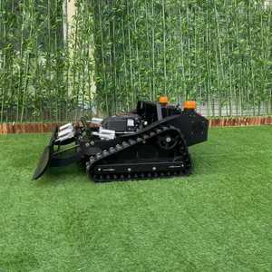 Gasoline Electric Hybrid Powered Strong Power Rubber Track Remote Control Commercial Lawn Mower thumbnail-2