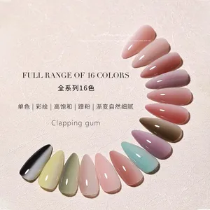Nail Gel Polish Nude Shades Blushing Gradient Effects Nail Art Painting Hand-Painted Nail Art and UV Gel Manicures thumbnail-2